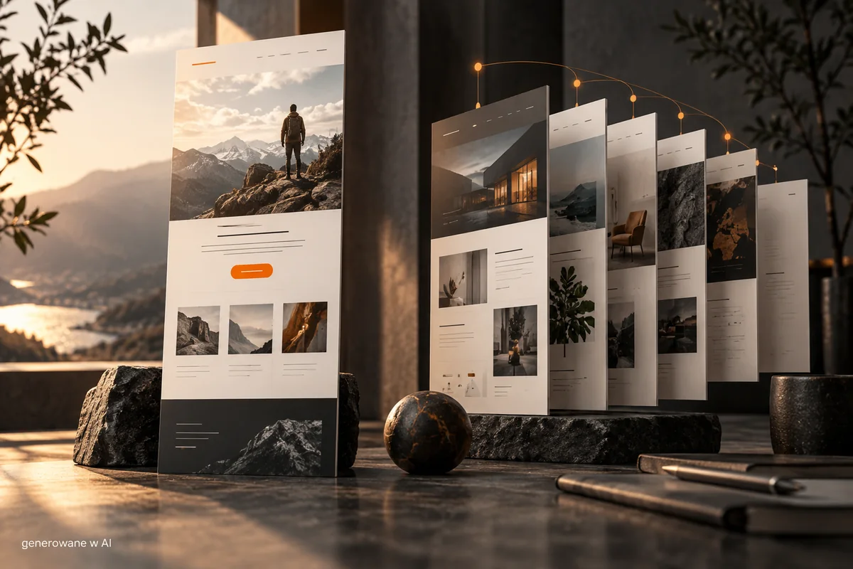 Landing page vs strona firmowa - kiedy wybrać które rozwiązanie? - ilustracja AI