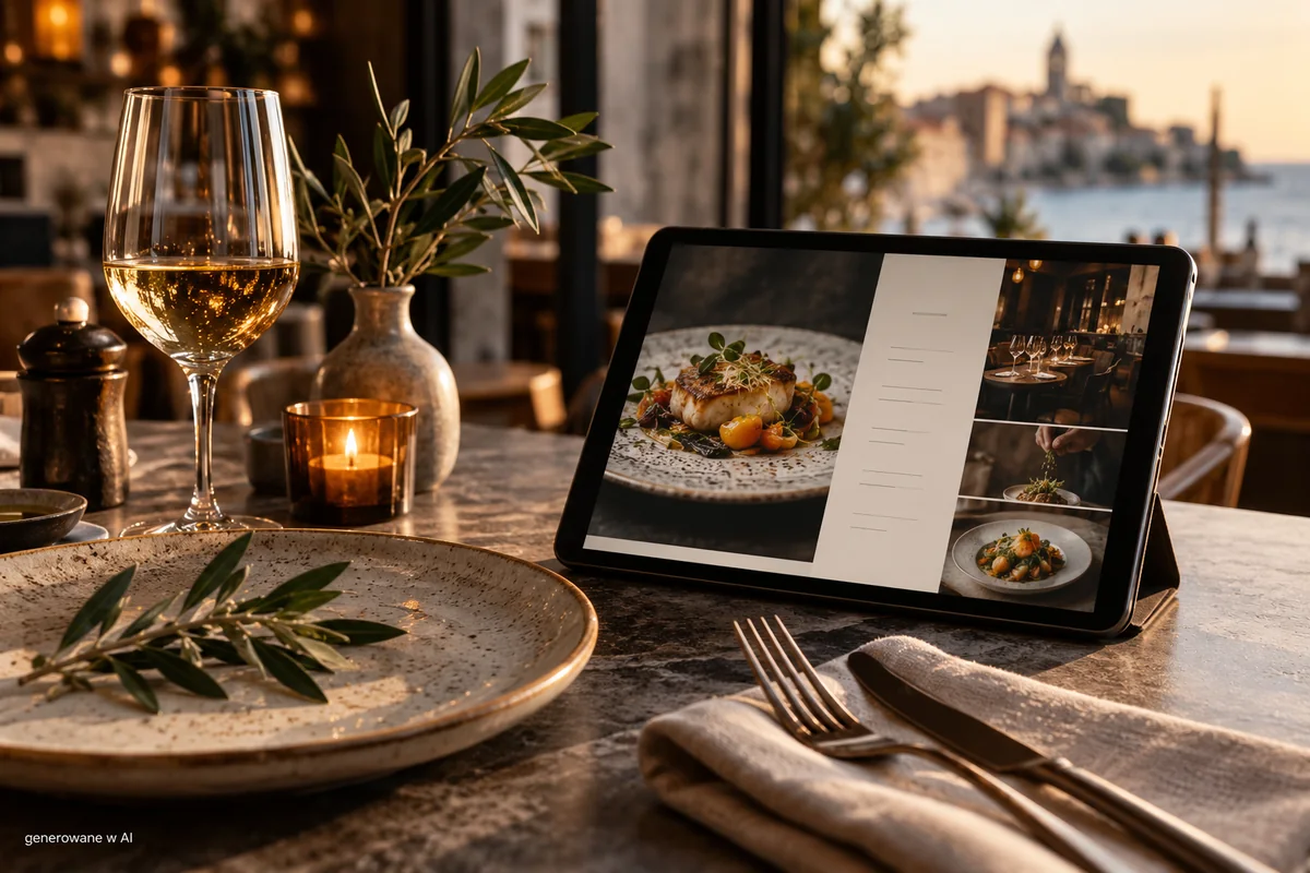 Strona internetowa dla restauracji - co musi zawierać i ile kosztuje? - ilustracja AI