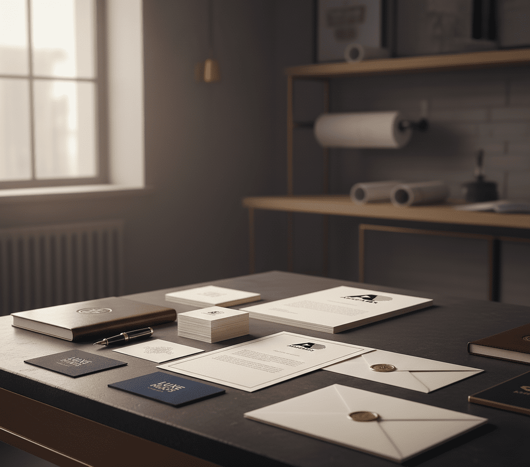 Eleganckie biuro z dokumentami i notatkami