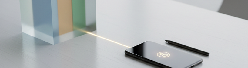 Smartfon z laserem i obiektem