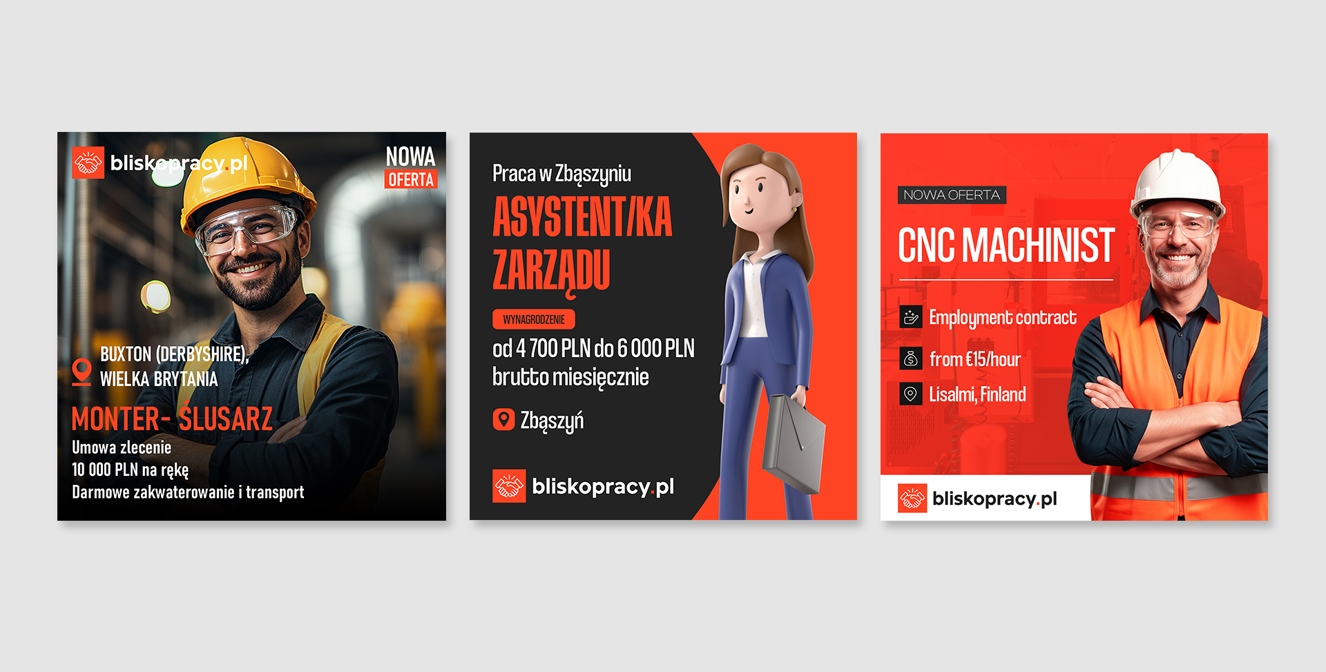 Oferty pracy w różnych zawodach