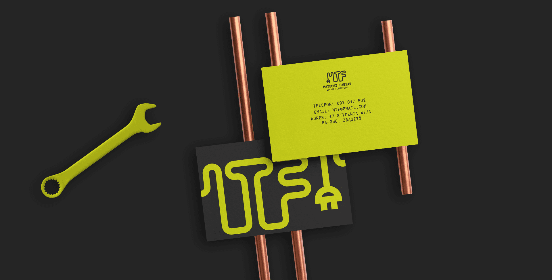 Nowoczesna wizytówka dla elektryka