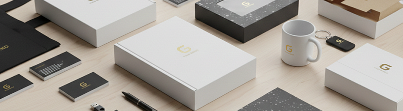 Eleganckie akcesoria i opakowania firmowe