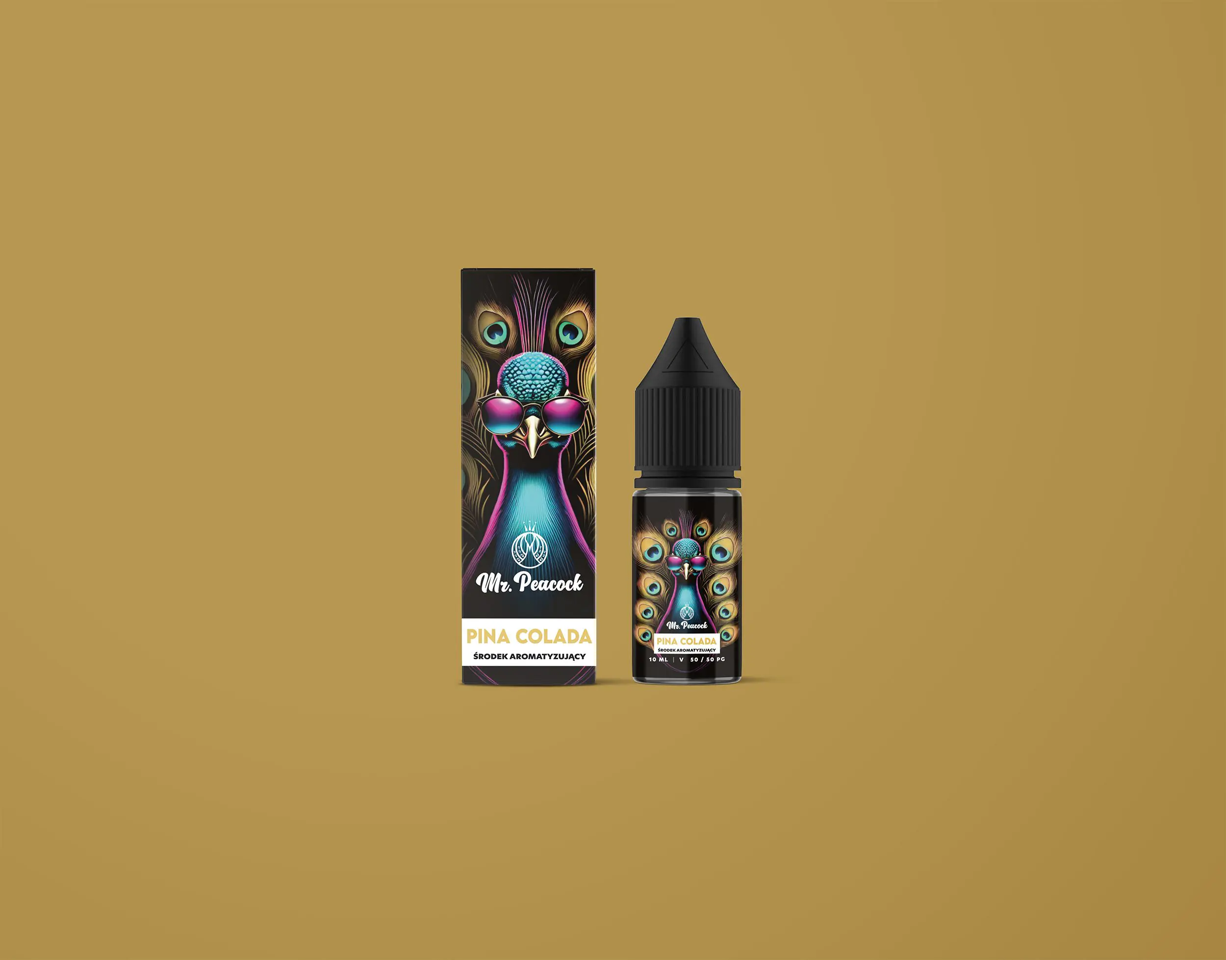 Pina Colada, kolorowa butelka e-liquidu