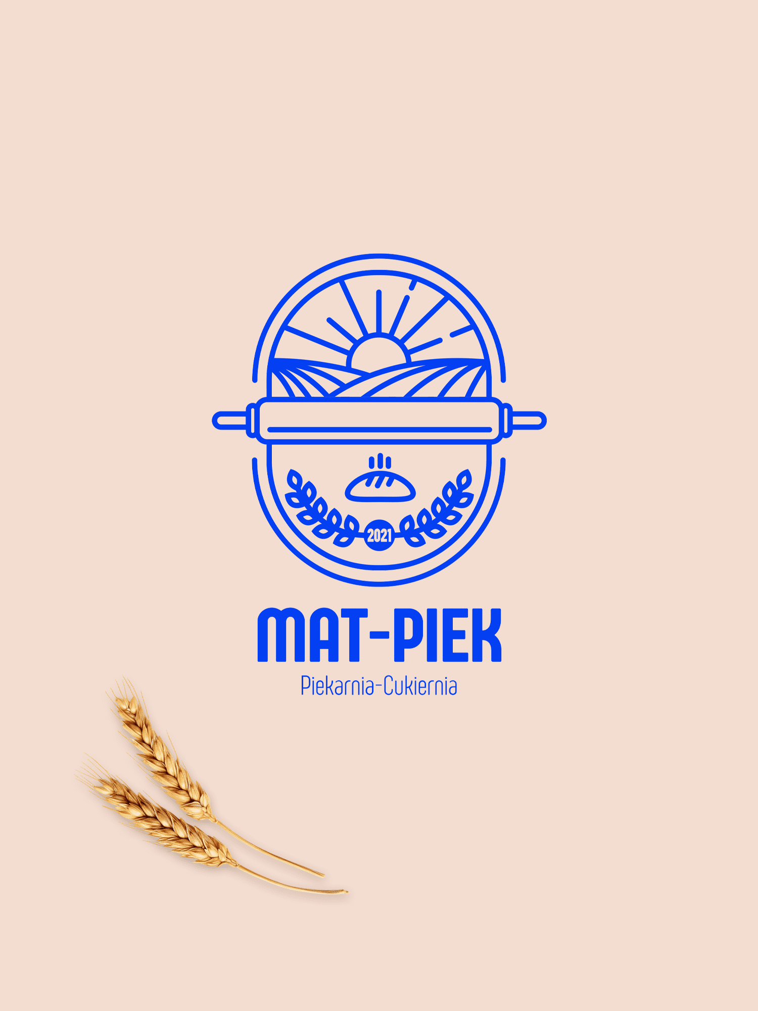 Logo piekarni z symbolem zboża