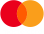 Logo Mastercard w kolorach czerwonym i pomarańczowym