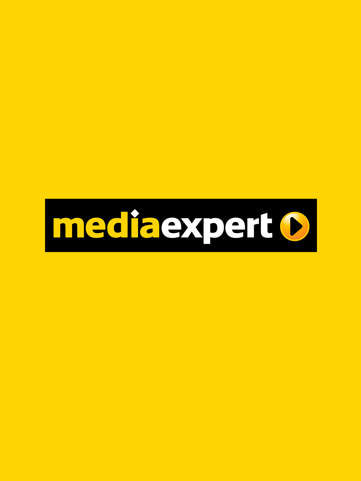 Logo Media Expert na żółtym tle