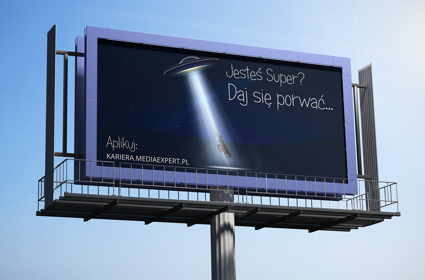 Zachęta do aplikacji na billboardzie