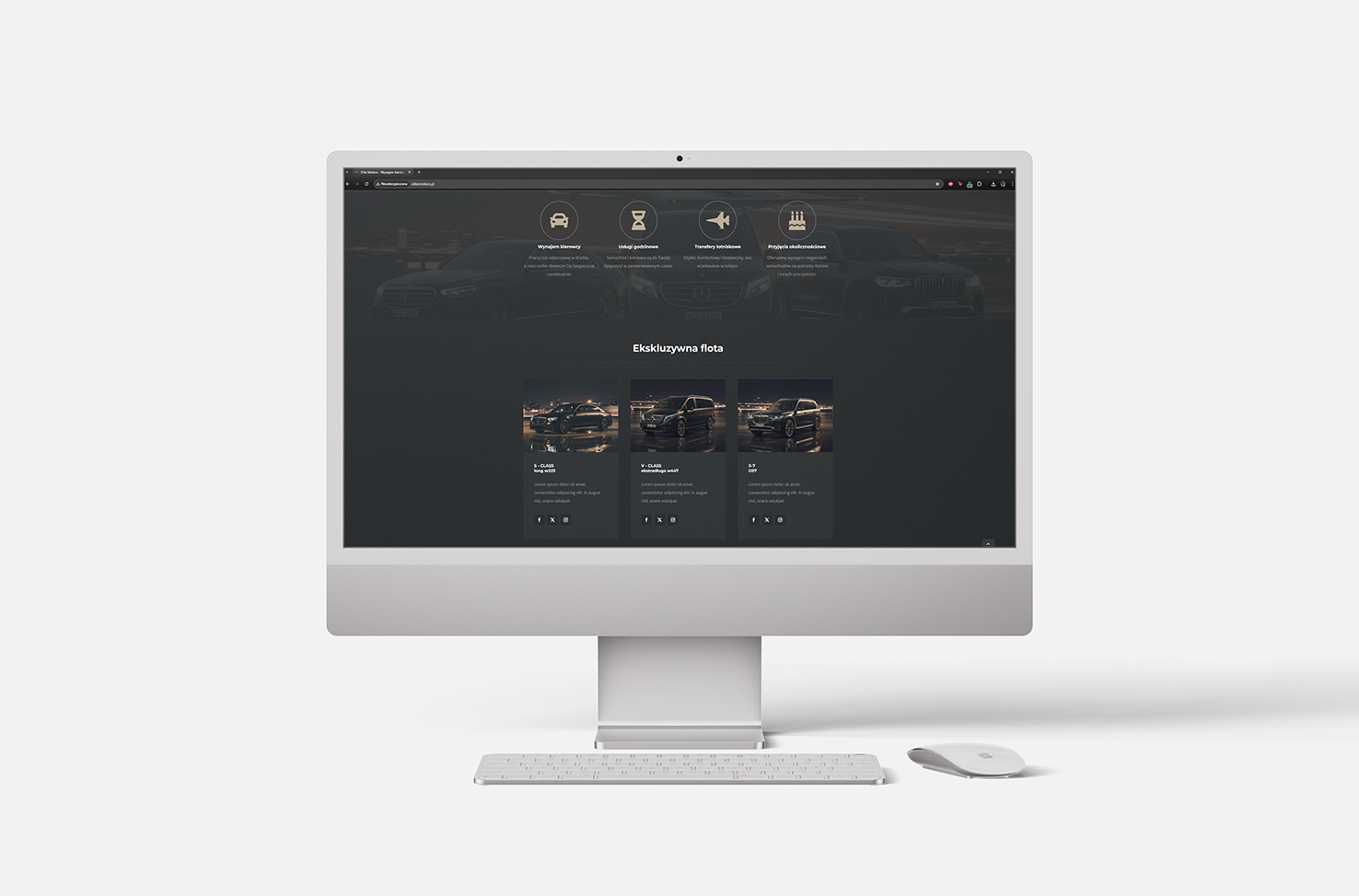 Nowoczesna strona internetowa o samochodach