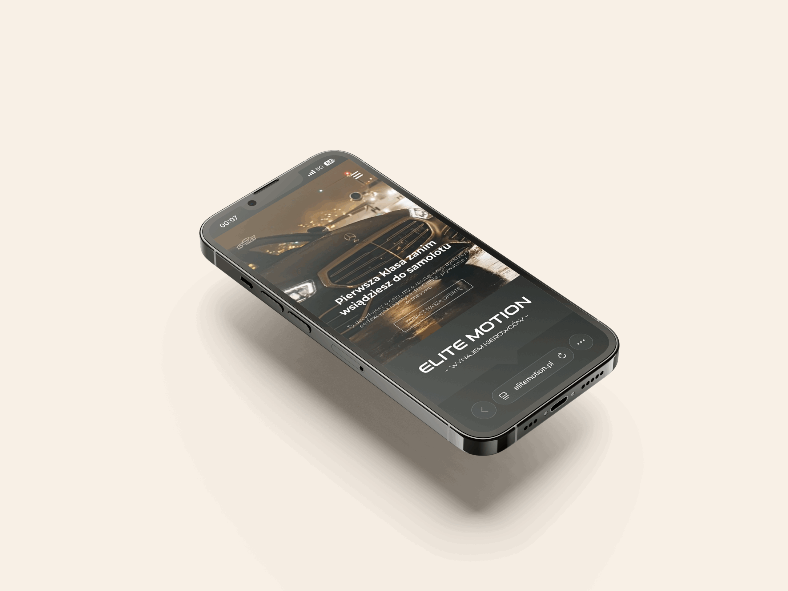 Elegancki telefon z aplikacją Elite Motion